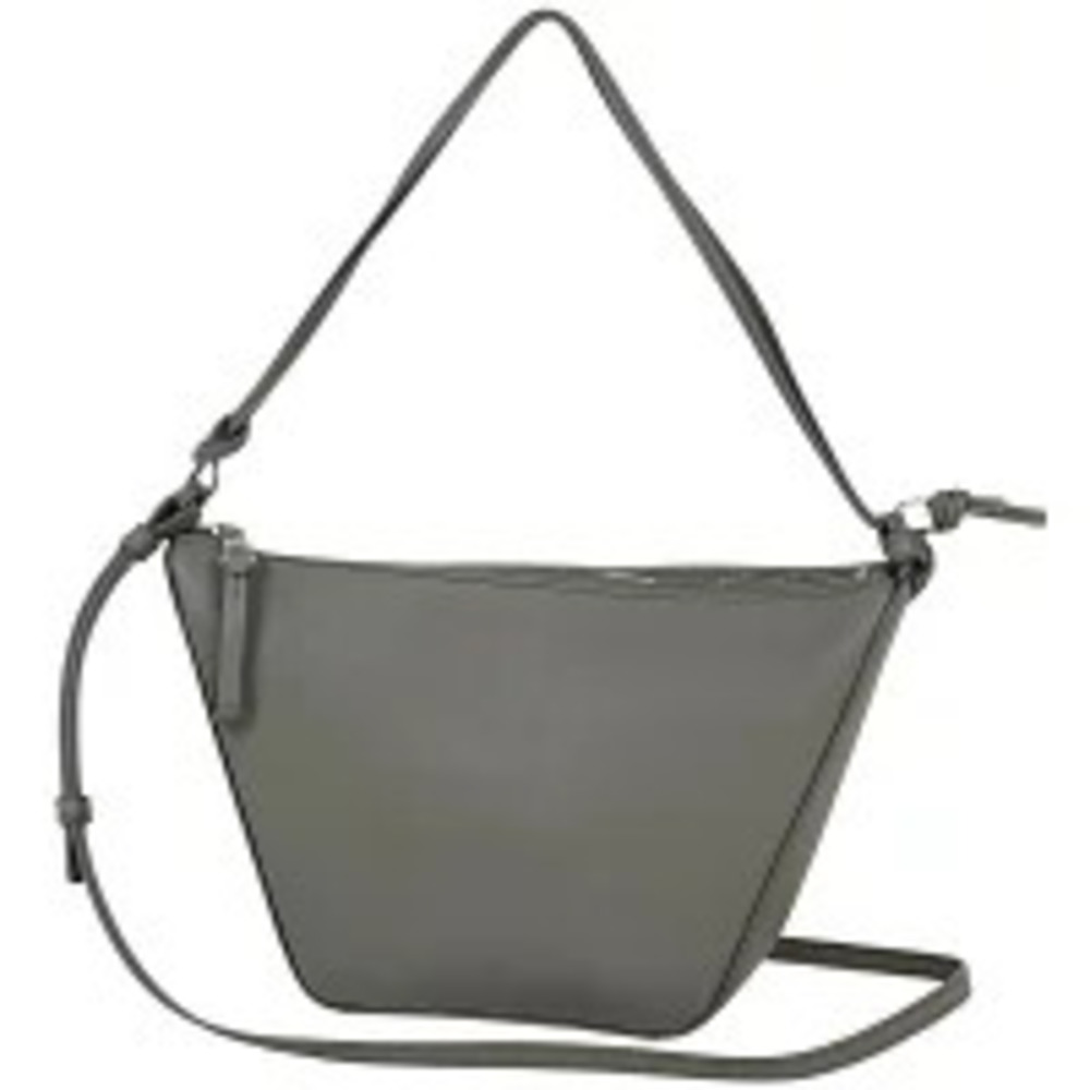 Loewe Hammock Hobo Bag Fujita Shoulder Bear Anagram Handbag Leather Gray